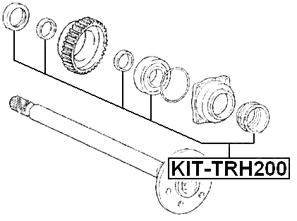 KIT-TRH200 - REPAIR KIT, BALL BEARING REAR AXLE SHAFT 40X94X26X31