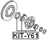 KIT-Y61 - REPAIR KIT, ROLLER BEARING FRONT AXLE SHAFT