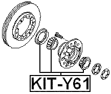 KIT-Y61 - REPAIR KIT, ROLLER BEARING FRONT AXLE SHAFT