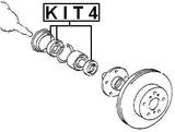 KIT4 - HUB OIL SEAL REPAIR KIT 50.4X68.05X7.6X12.8