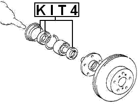 KIT4 - HUB OIL SEAL REPAIR KIT 50.4X68.05X7.6X12.8