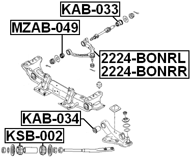 KSB-002 - FRONT STRUT ROD CUSHION