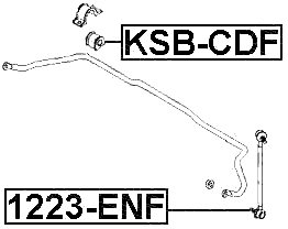 KSB-CDF - REAR STABILIZER BAR BUSH D23.8