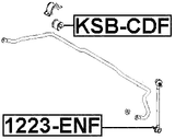 KSB-CDF - REAR STABILIZER BAR BUSH D23.8