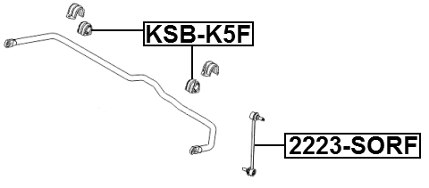 KSB-K5F - FRONT STABILIZER BAR BUSH D22.2