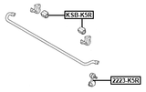 KSB-K5R - REAR STABILIZER BAR BUSH D17