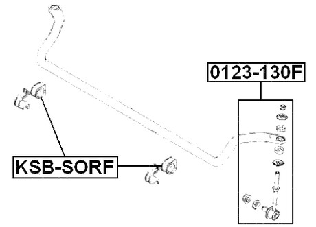 KSB-SORF - FRONT STABILIZER BAR BUSH D28