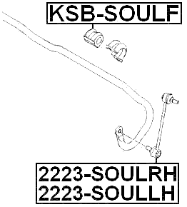 KSB-SOULF - FRONT STABILIZER BAR BUSH D21.5