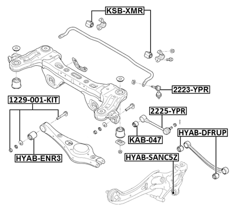 KSB-XMR - REAR STABILIZER BAR BUSH D15.8