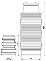 KSHB-CEEDF-KIT - BOOT WITH JOUNCE BUMPER FRONT SHOCK ABSORBER KIT