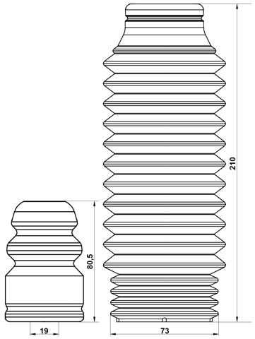 KSHB-SPORIIIF-KIT - BOOT WITH JOUNCE BUMPER FRONT SHOCK ABSORBER KIT