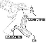 LDAB-2180B - REAR BUSHING, FRONT CONTROL ARM