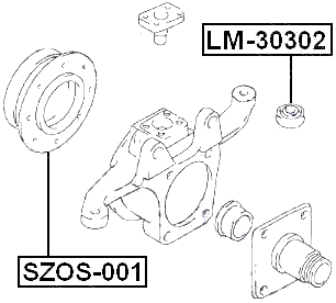 LM-30302 - KNUCKLE ROLLER BEARING 15X42X11X15