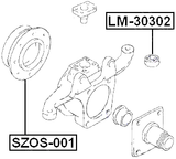 LM-30302 - KNUCKLE ROLLER BEARING 15X42X11X15