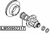 LM-55902317 - ROLLER BEARING 55X90X23X17