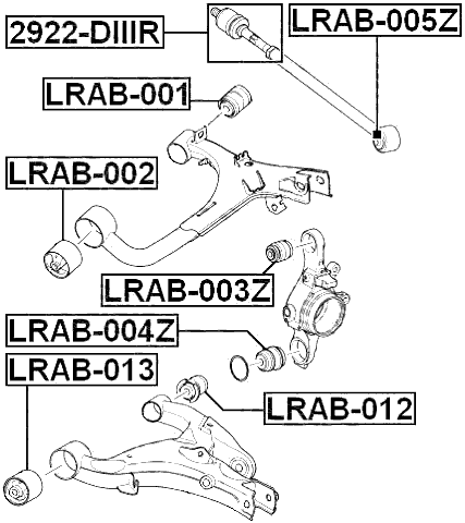 LRAB-005Z - REAR ARM BUSHING