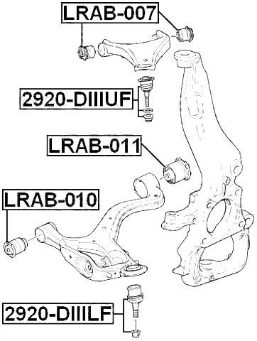 LRAB-010 - BUSHING, FRONT LOWER CONTROL ARM