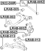 LRAB-013 - BUSHING, REAR LOWER CONTROL ARM