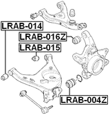 LRAB-014 - BUSHING, REAR LOWER CONTROL ARM