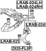 LRAB-024RH - REAR BUSHING, FRONT RIGHT CONTROL ARM (HYDRO)