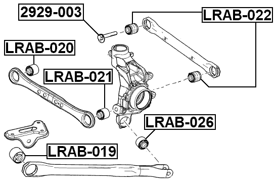 LRAB-026 - REAR KNUCKLE BUSHING
