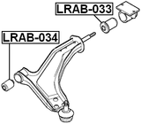 LRAB-034 - FRONT BUSHING, FRONT CONTROL ARM