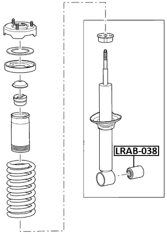 LRAB-038 - BUSHING, REAR SHOCK ABSORBER