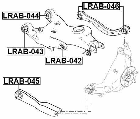 LRAB-046 - BUSHING, REAR UPPER CONTROL ARM