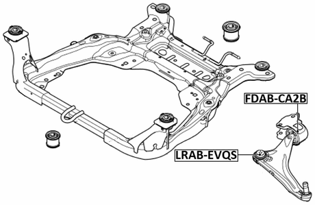 LRAB-EVQS - FRONT BUSHING, FRONT CONTROL ARM