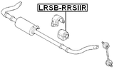 LRSB-RRSIIR - REAR STABILIZER BAR BUSH D33.4