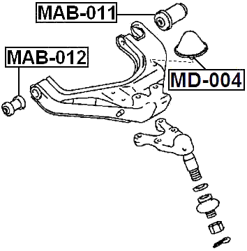 MAB-011 - REAR BUSHING, LOWER CONTROL ARM