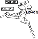 MAB-012 - FRONT BUSHING, LOWER CONTROL ARM