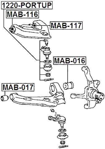MAB-016 - REAR BUSHING, LOWER CONTROL ARM