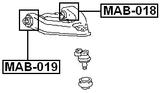 MAB-018 - REAR BUSHING, FRONT UPPER CONTROL ARM