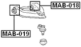 MAB-019 - BUSHING, FRONT UPPER CONTROL ARM