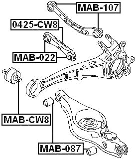 MAB-022 - BUSHING, REAR TRAILING ARM