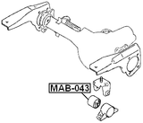 MAB-043 - FRONT DIFFERENTIAL MOUNT BUSHING
