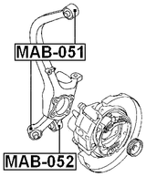 MAB-051 - UPPER BUSHING, REAR STEERING KNUCKLE