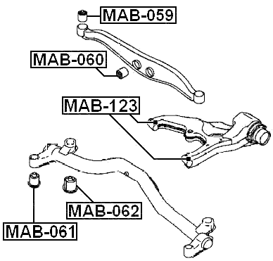MAB-059 - REAR CROSSMEMBER BUSHING