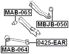 MAB-064 - BUSHING, REAR TRAILING ARM