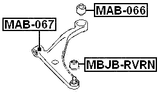 MAB-067 - FRONT BUSHING, LOWER CONTROL ARM