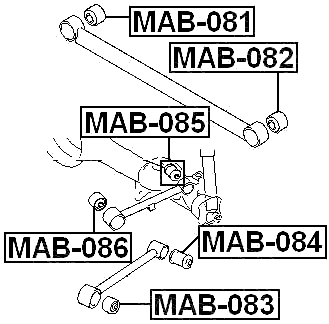 MAB-086 - BUSHING, REAR UPPER TRAILING ROD