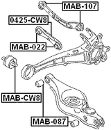 MAB-087 - REAR TRANSVERSE ROD BUSHING