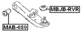 MAB-089 - FRONT BUSHING, FRONT CONTROL ARM