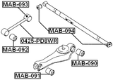 MAB-093 - BUSHING, REAR UPPER TRAILING ROD (HYDRO)