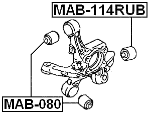 MAB-114RUB - REAR KNUCKLE BUSHING