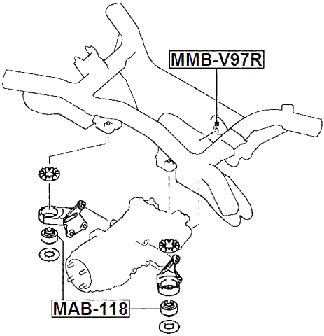 MAB-118 - REAR DIFFERENTIAL BUSHING