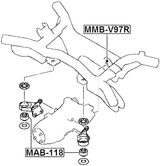 MAB-118 - REAR DIFFERENTIAL BUSHING