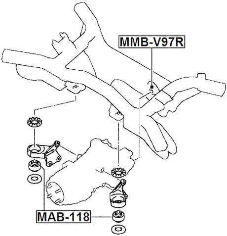 MAB-118 - REAR DIFFERENTIAL BUSHING