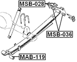 MAB-119 - REAR LEAF SPRING BUSHING